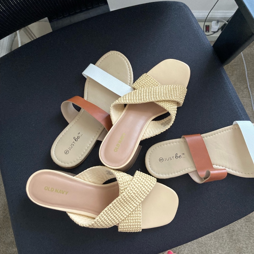 Old Navy Tan and Brown Women's Sandals